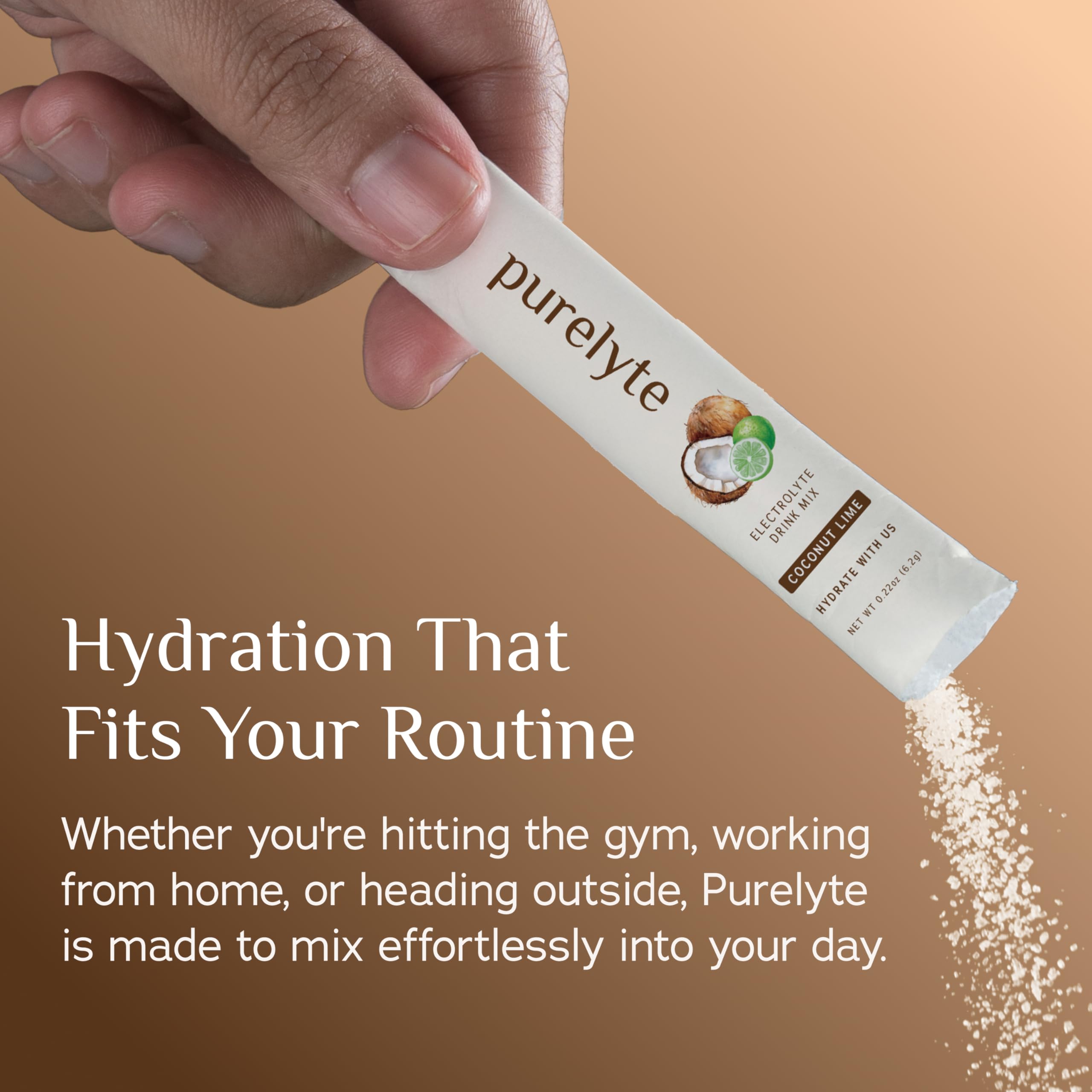 Purelyte athlete on the move with hydration during a workout