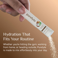 Purelyte athlete on the move with hydration during a workout
