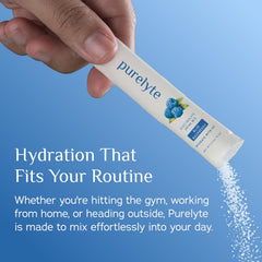 Purelyte branding shows vegan, gluten-free, and no artificial sweeteners.