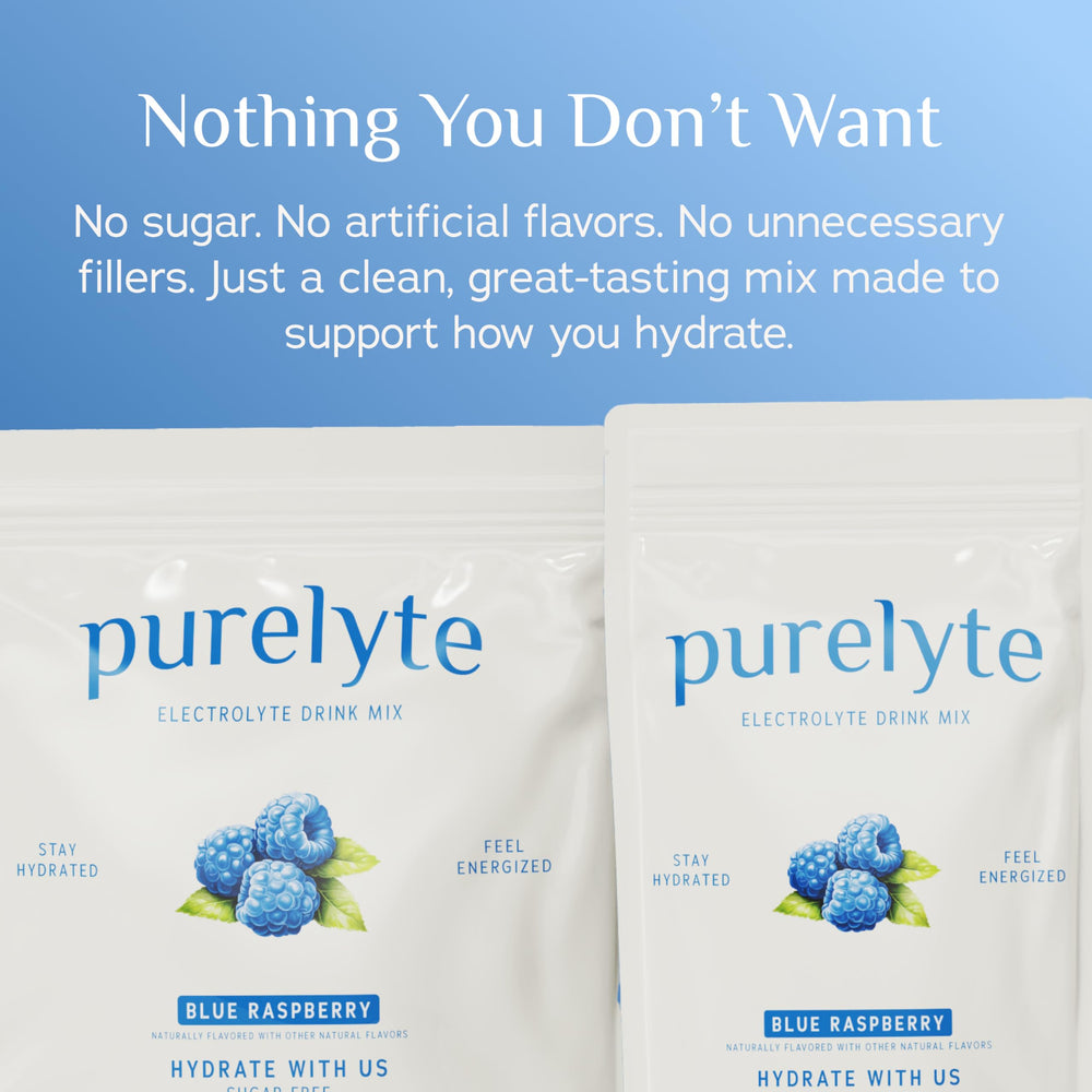 Purelyte clean-label ingredients highlight keto-friendly hydration option.