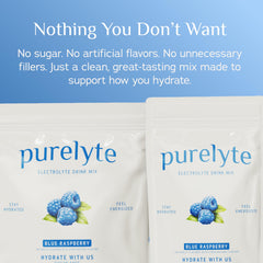 Purelyte clean-label ingredients highlight keto-friendly hydration option.