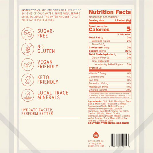 Purelyte strawberry lemonade stick provides refreshing zero-sugar hydration