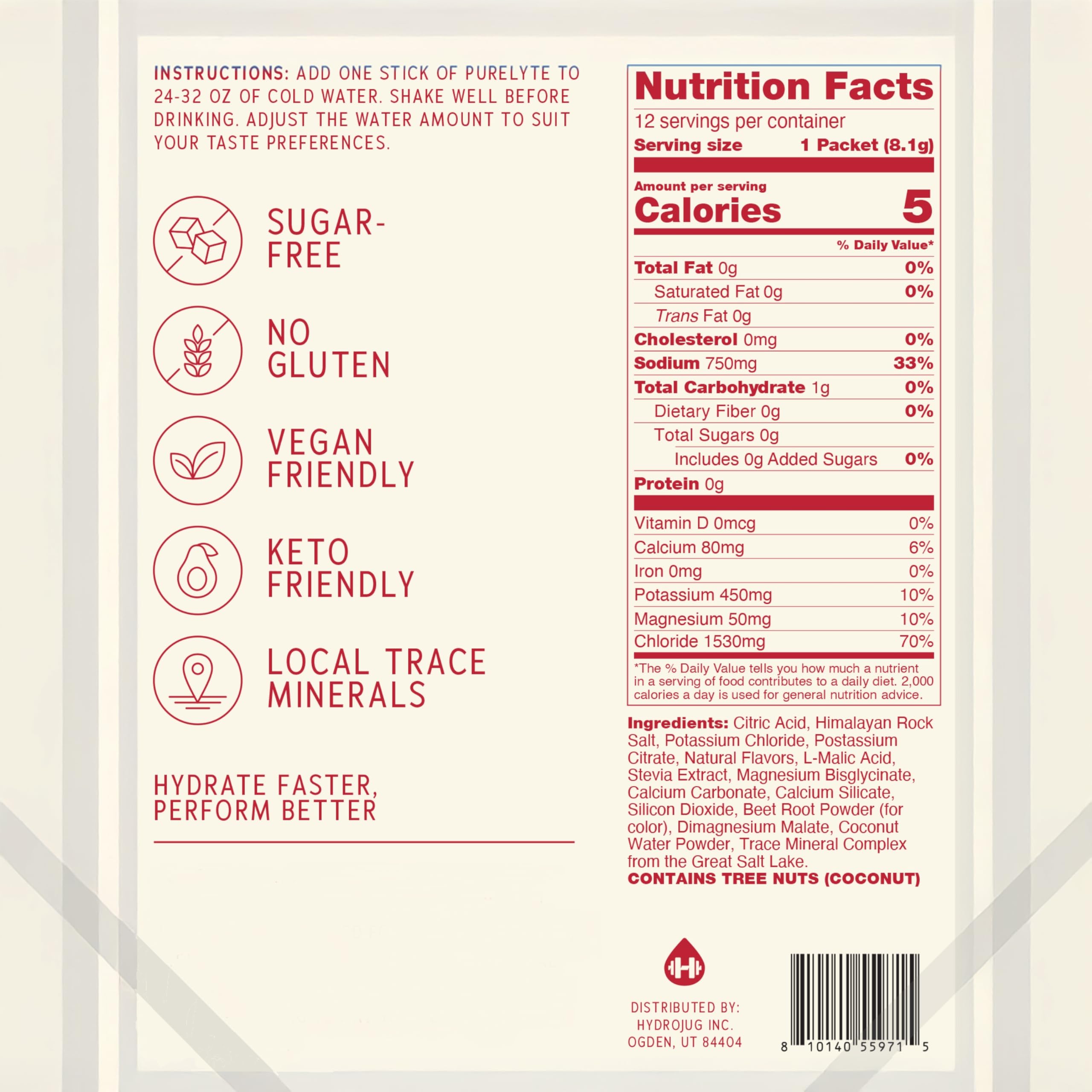 PURELYTE Lemon Lime stick provides clean electrolytes for daily refreshment.