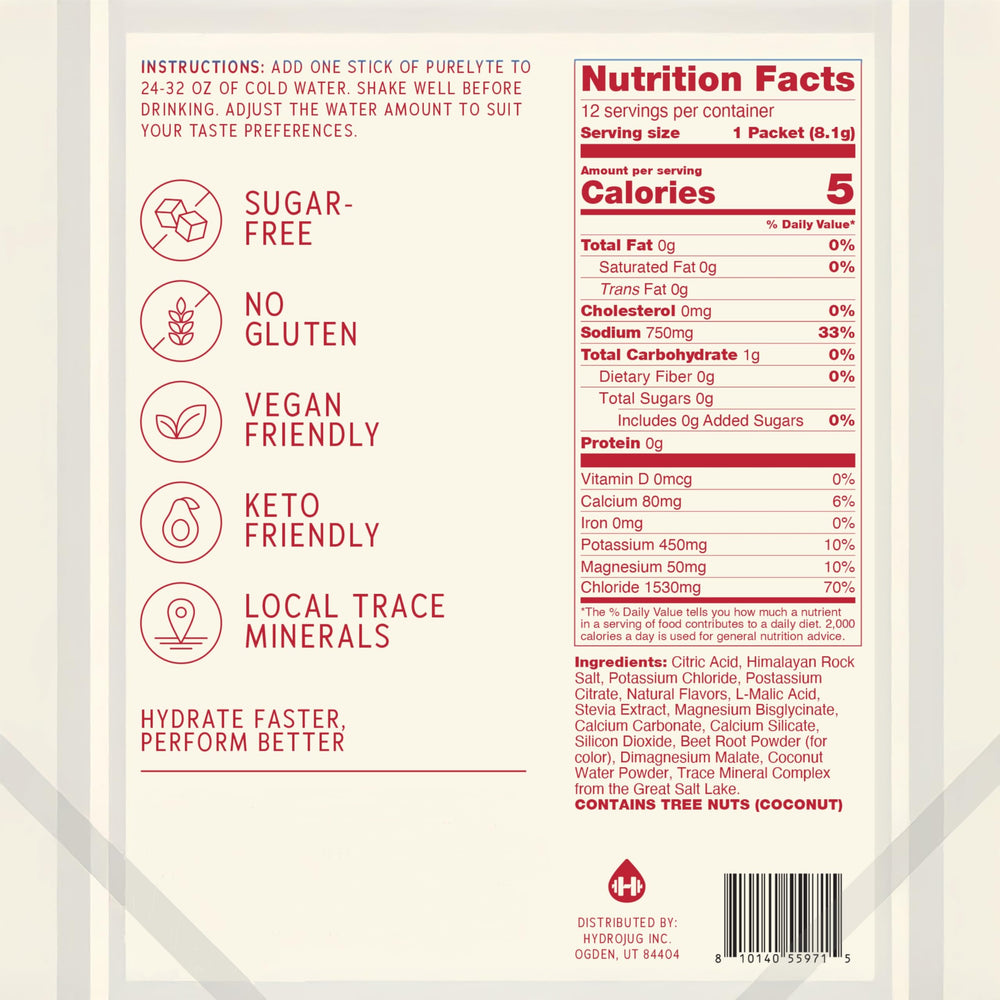 PURELYTE Lemon Lime stick provides clean electrolytes for daily refreshment.