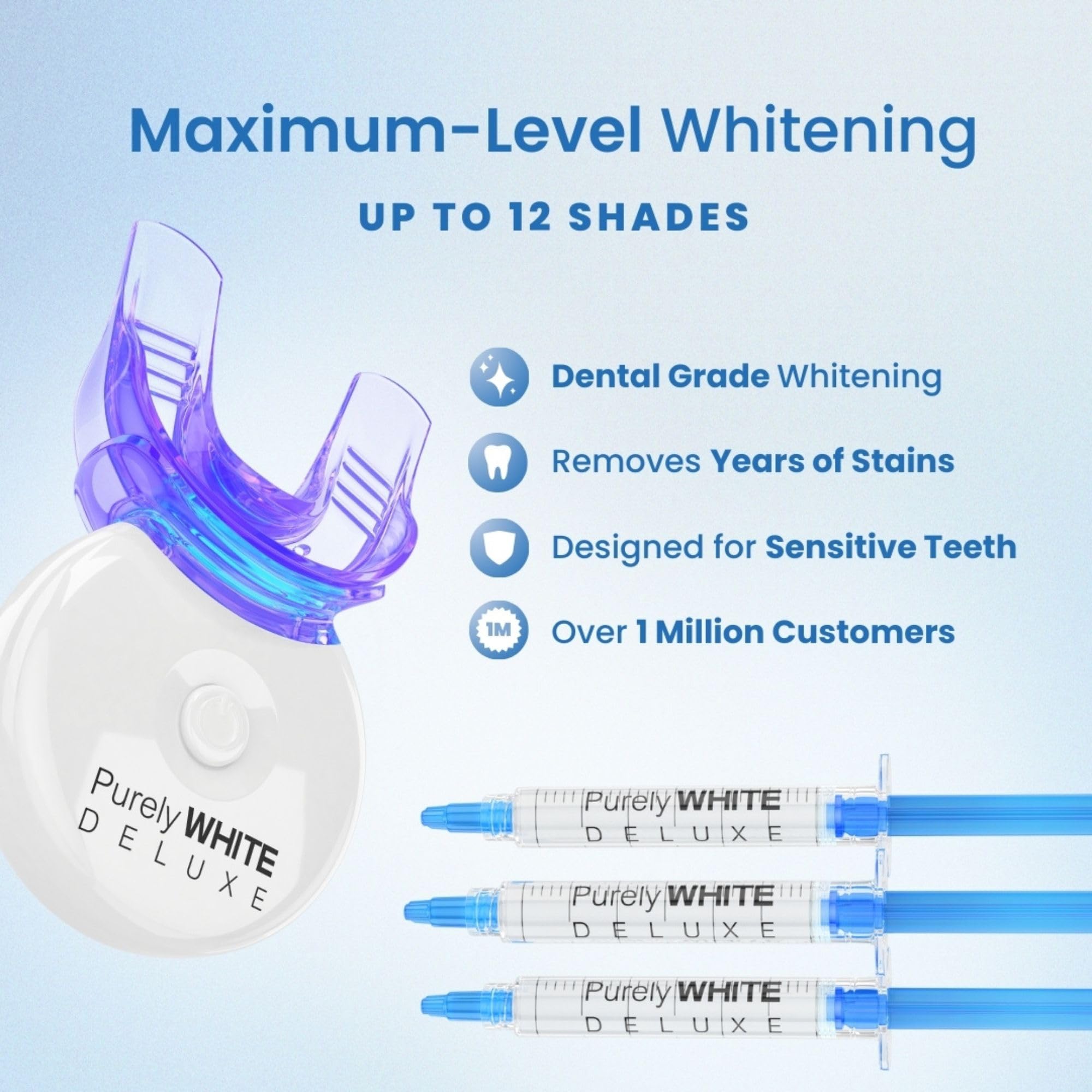 PurelyWHITE DELUXE kit packaging and included items