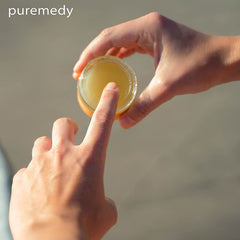 Puremedy Clarifying Nail Ointment before-after showing nail clarity