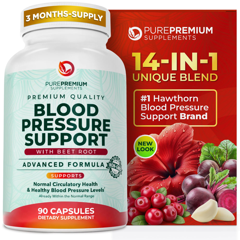 PurePremium Beet Root Capsules bottle for daily heart health support.