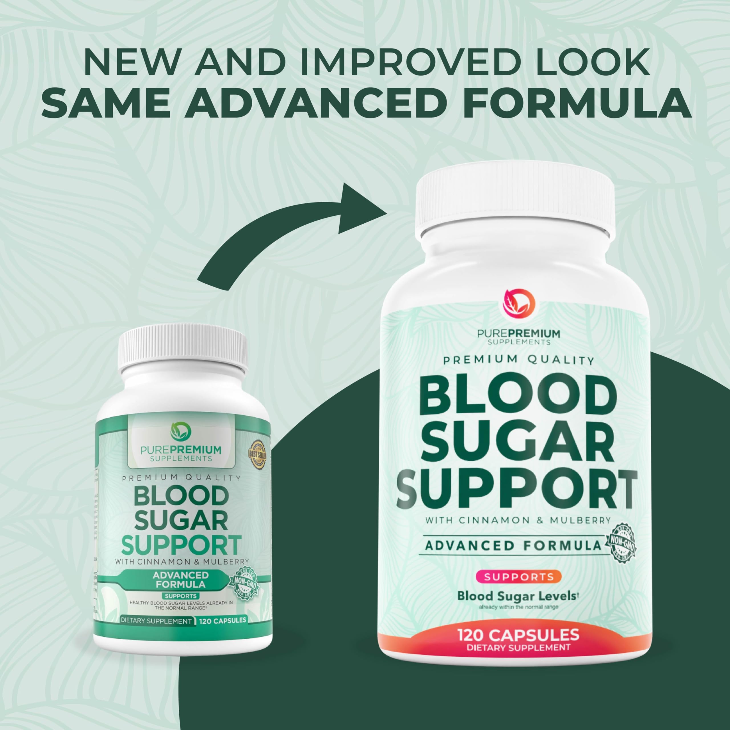 PurePremium ingredients on label feature cinnamon and chromium for normal balance support.