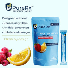 PureRx travel pack of electrolyte sachets ready for on the go