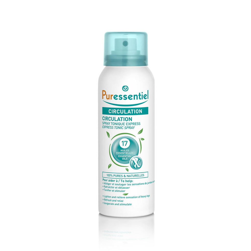 Puressentiel Circulation Spray bottle ready-to-use leg refreshment.
