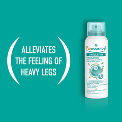 Puressentiel Circulation Spray helps legs feel energized after workouts.
