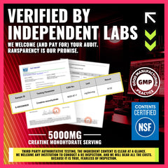 PURESTVITS creatine gummy 5g serving-size label highlights three gummies.