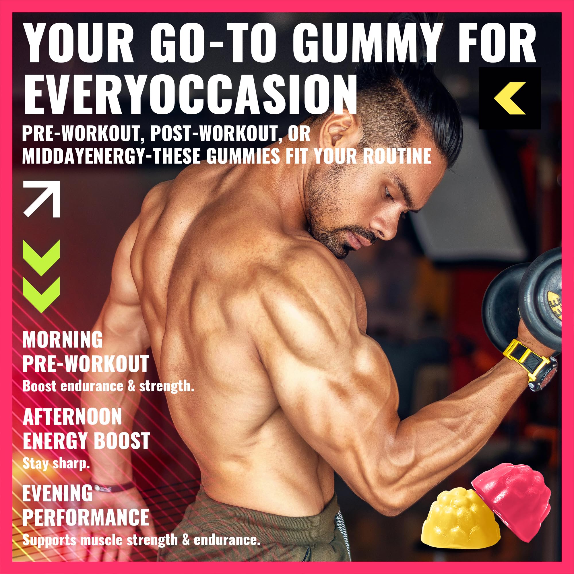 PURESTVITS creatine gummy daily convenience with three gummies.