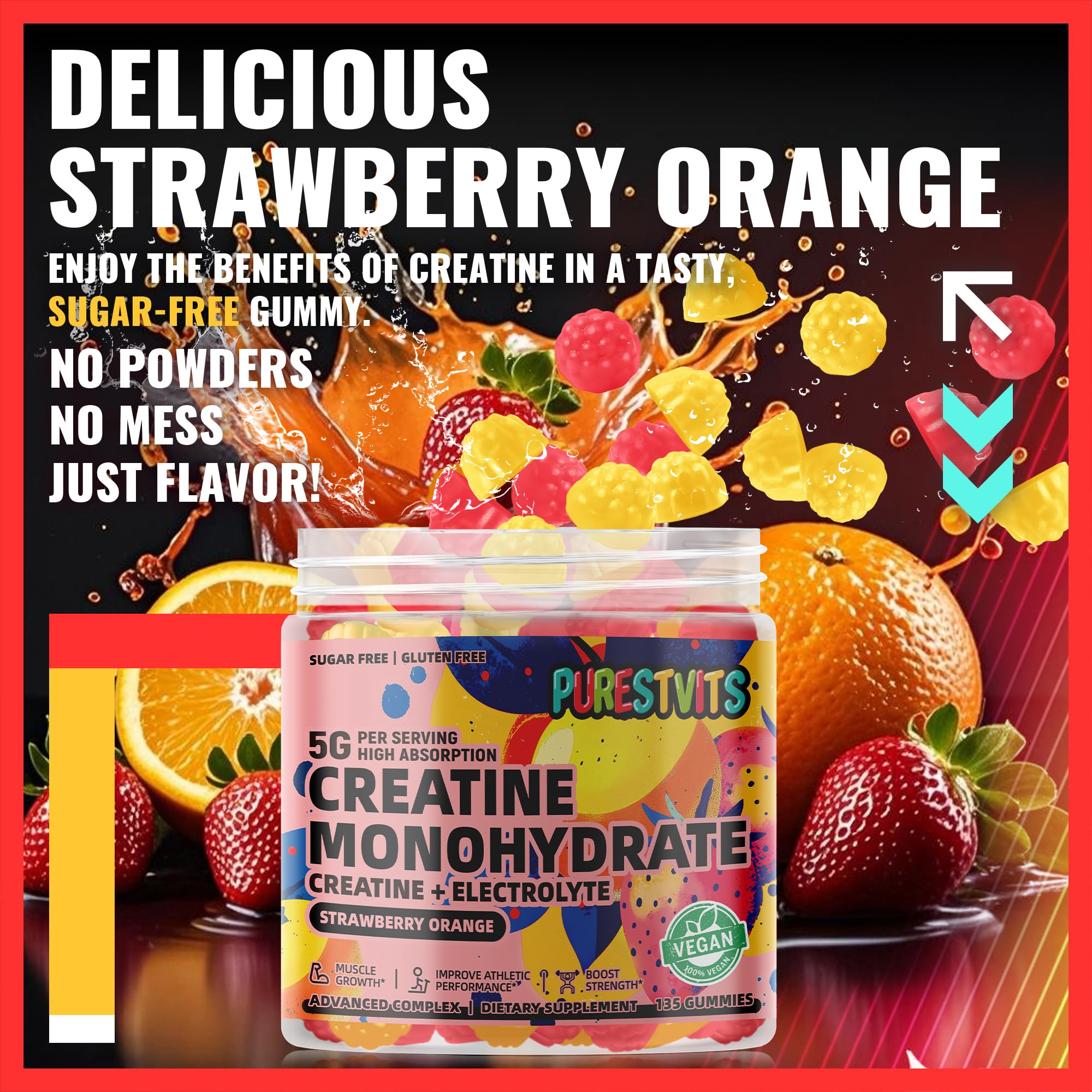 PURESTVITS bottle with NSF badge signaling quality assurance.