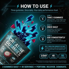 PURETREX Creatine Gummies travel-ready pack for portable daily use.