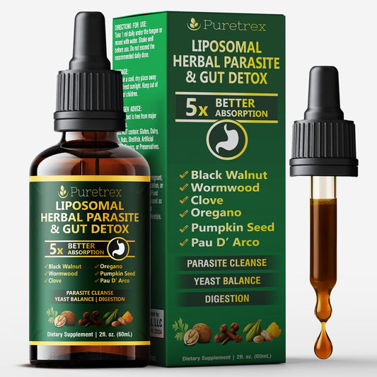 PURETREX Liposomal Drops bottle for easy, precise gut support.