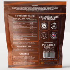 PURETREX pumpkin seed oil amber close-up shows rich color.