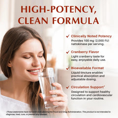 Cranberry-flavored PureWise nattokinase label for flavor-friendly daily use.