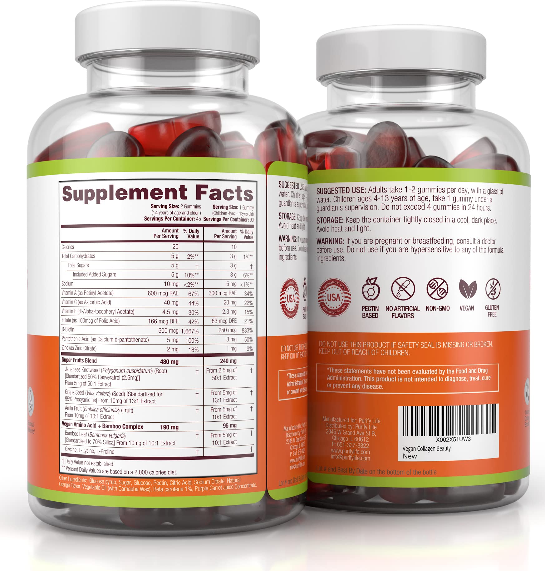 Purify Life beauty superfruits amla and grape seed with antioxidants.
