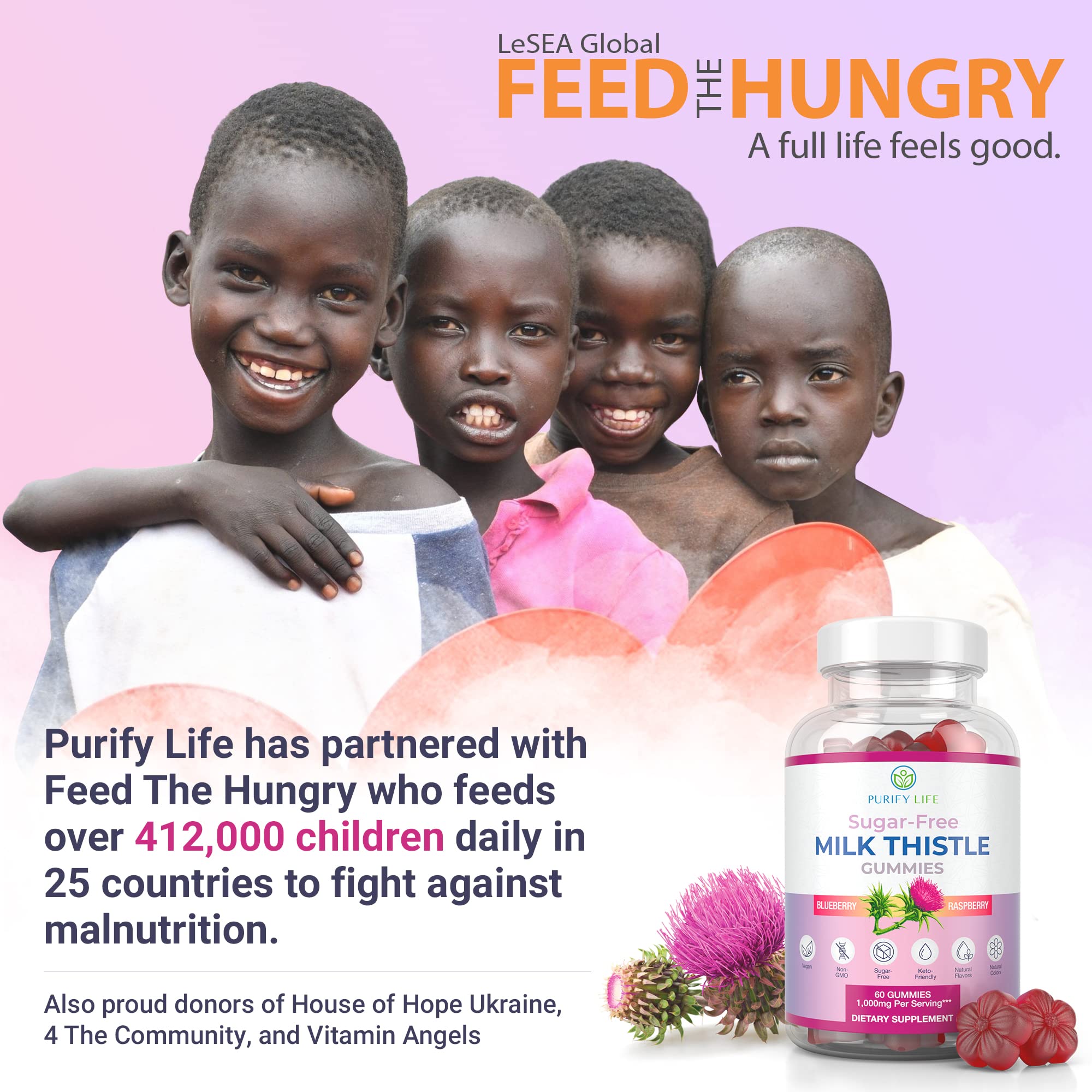 Purify Life community donation campaign photo reflects social responsibility