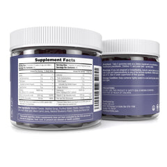 Purify Life upgraded formula gummies, bold nutrition facts on the pouch.