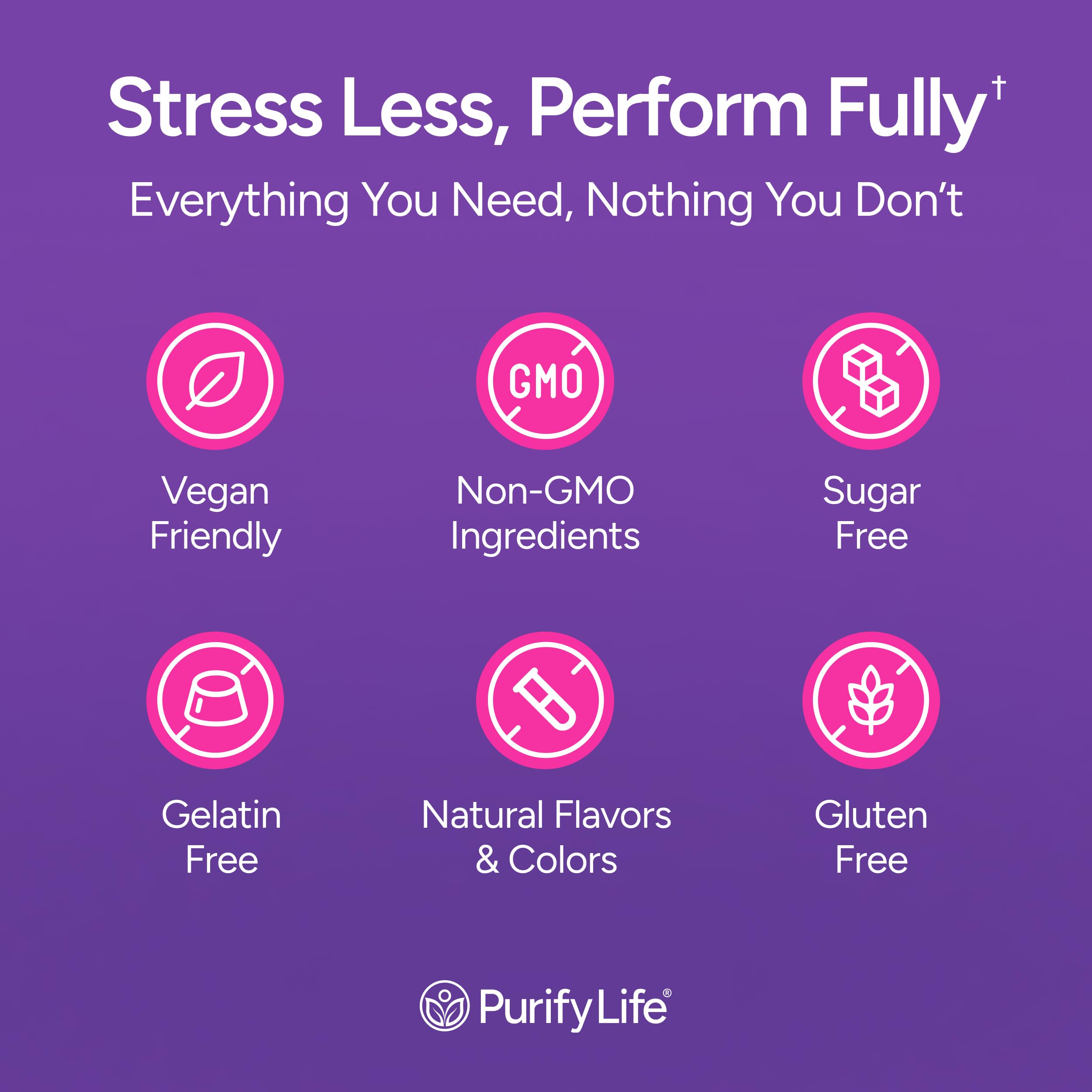 Purify Life Rhodiola vegan sugar-free gummies suitable for plant-based diets.