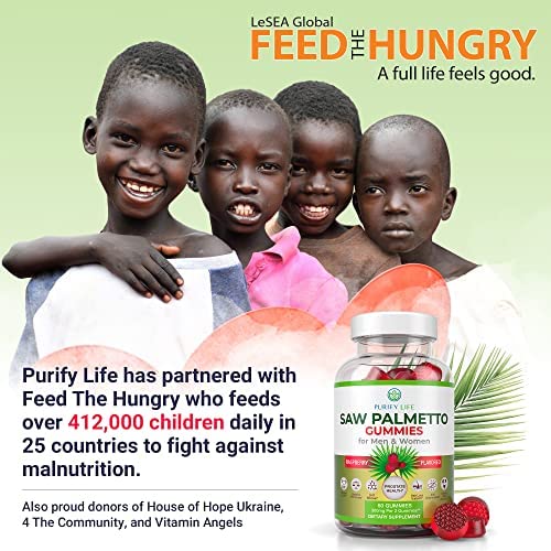 Purify Life saw palmetto gummies label detail showing the 5:1 extract ratio.