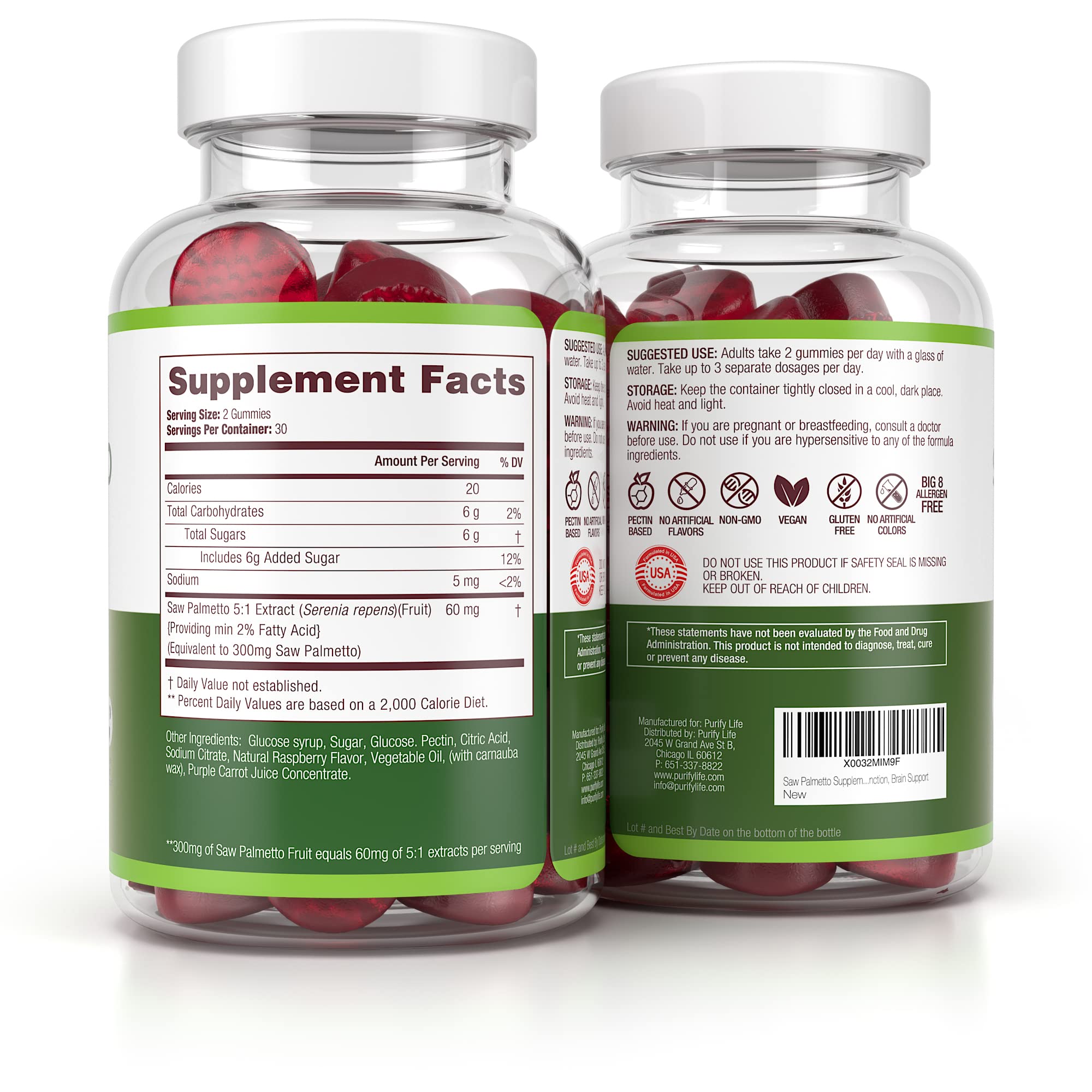 Purify Life freshness-sealed packaging helps maintain quality and flavor.