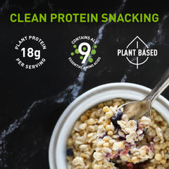 PURIS Organic Pea Protein Crisps serving bowl — versatile topping for yogurt or salads.