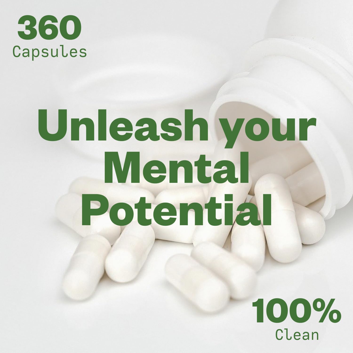 Purisure caffeine theanine tablets on white surface for steady energy
