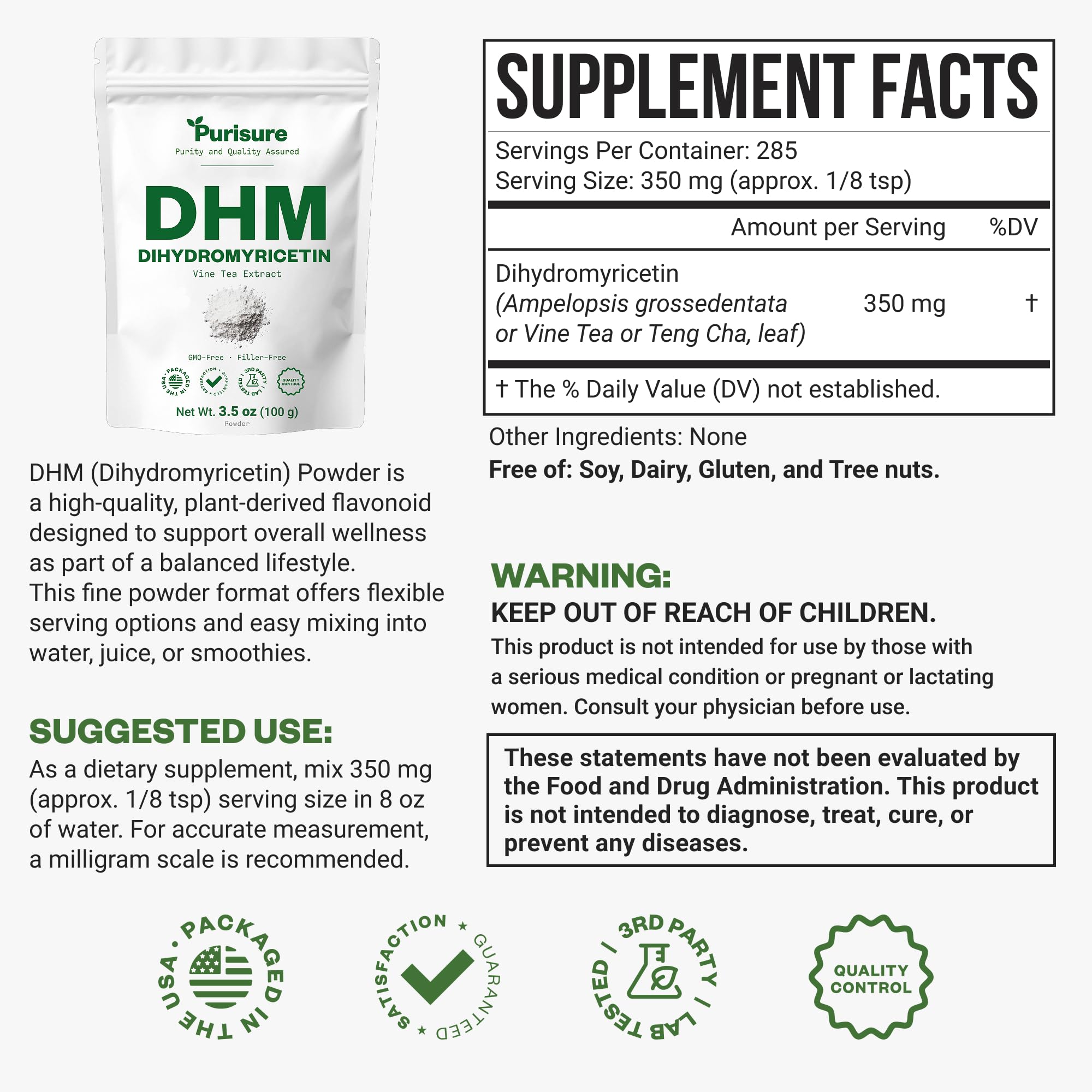 Purisure DHM bottle on desk shows convenient support after social occasions.