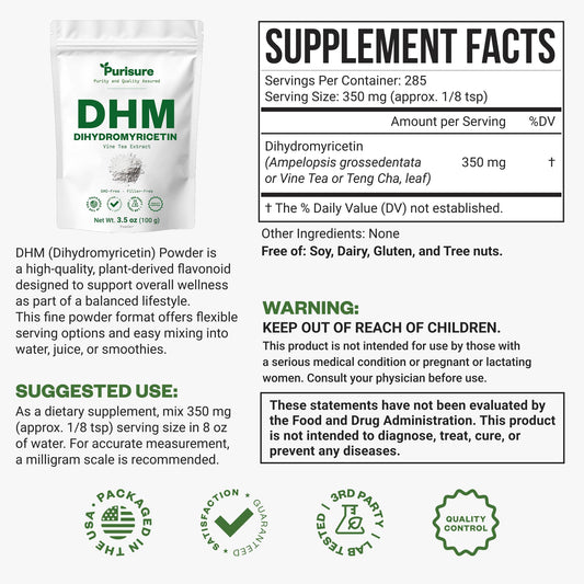 Purisure DHM bottle on desk shows convenient support after social occasions.