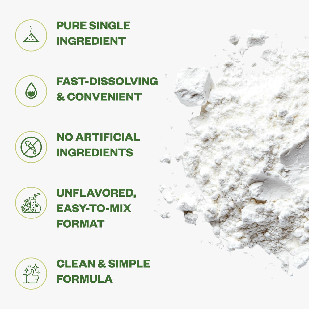 Purisure DHM powder being stirred in a glass for an easy daily ritual.