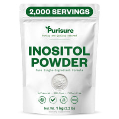 Purisure Inositol powder bottle in kitchen supports daily balance and energy.