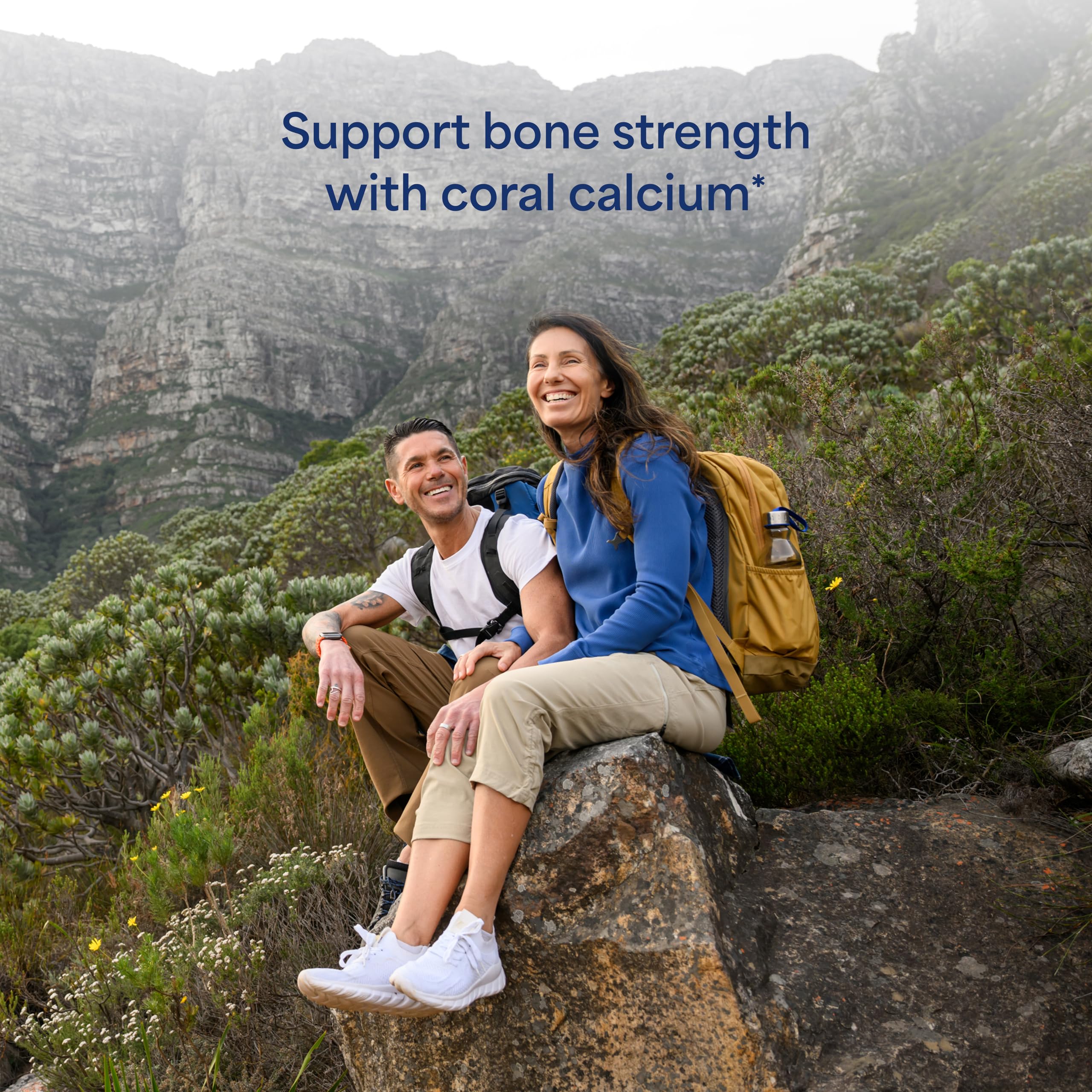 Puritan's Pride bone health density illustration highlights skeletal support benefits.