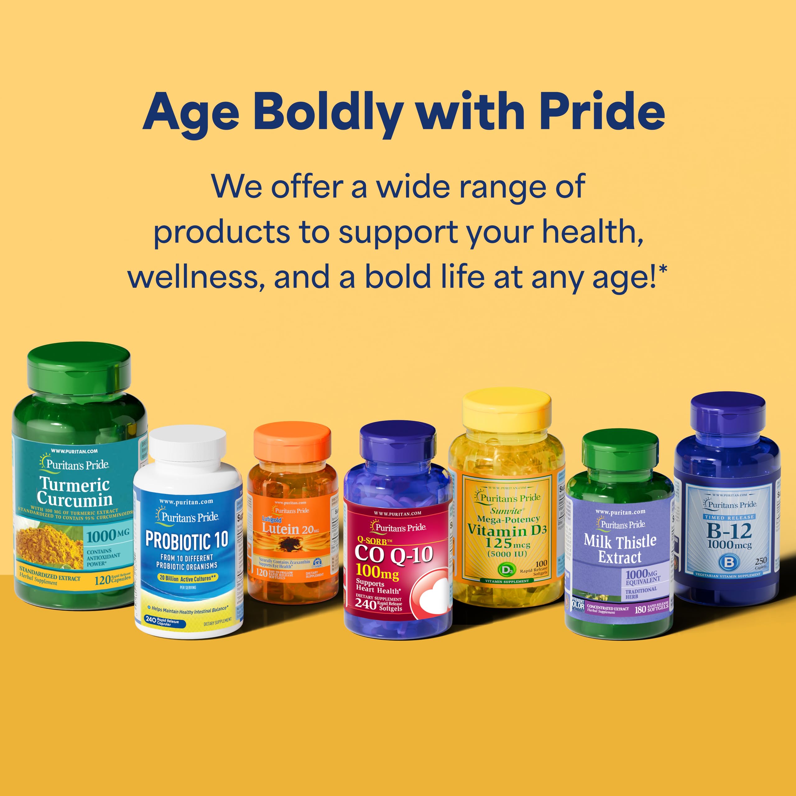Puritan's Pride CoQ10 two-pack packaging on kitchen counter.