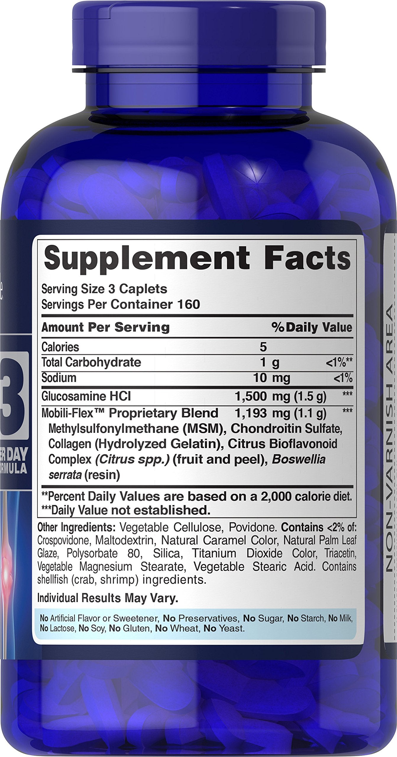 Puritan's Pride packaging emphasizes no artificial additives for cleaner supplementation.