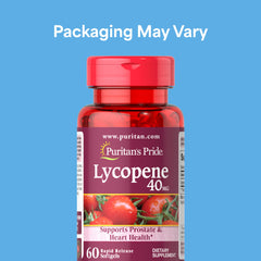 Puritan's Pride Lycopene 40mg 2-pack bottles offer convenient, steady antioxidant intake.