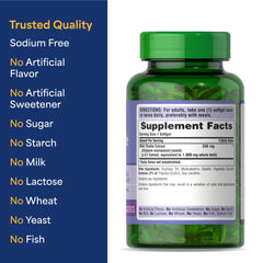 Puritan's Pride Milk Thistle softgels being poured for convenient daily use