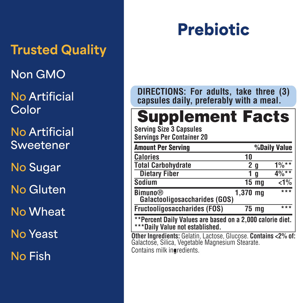 Puritan's Pride Prebiotics bottle on a desk suggests routine integration.