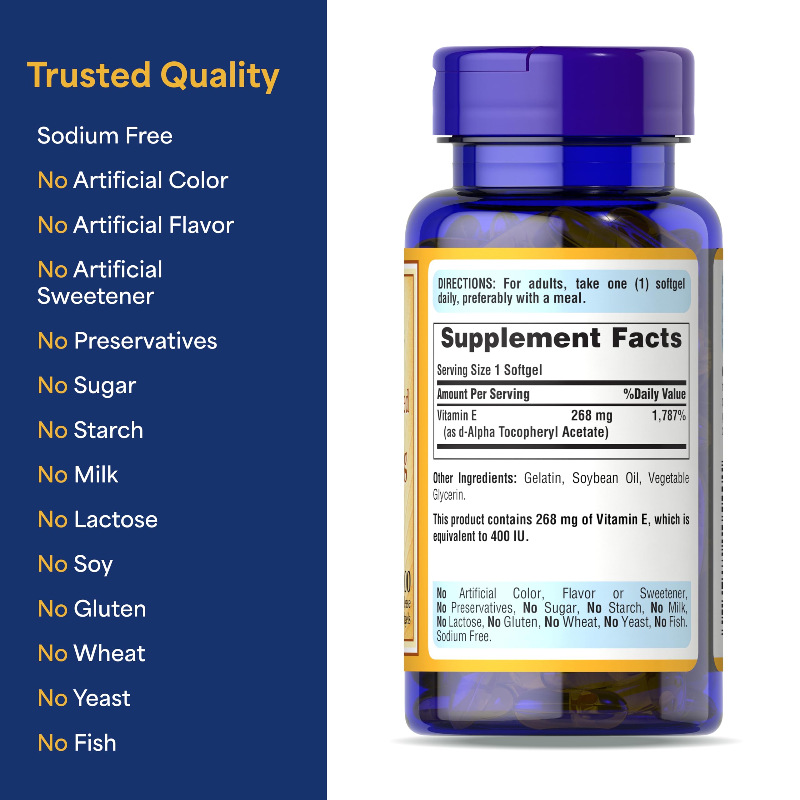 Puritan's Pride Vitamin E daily use scene promoting healthy lifestyle.