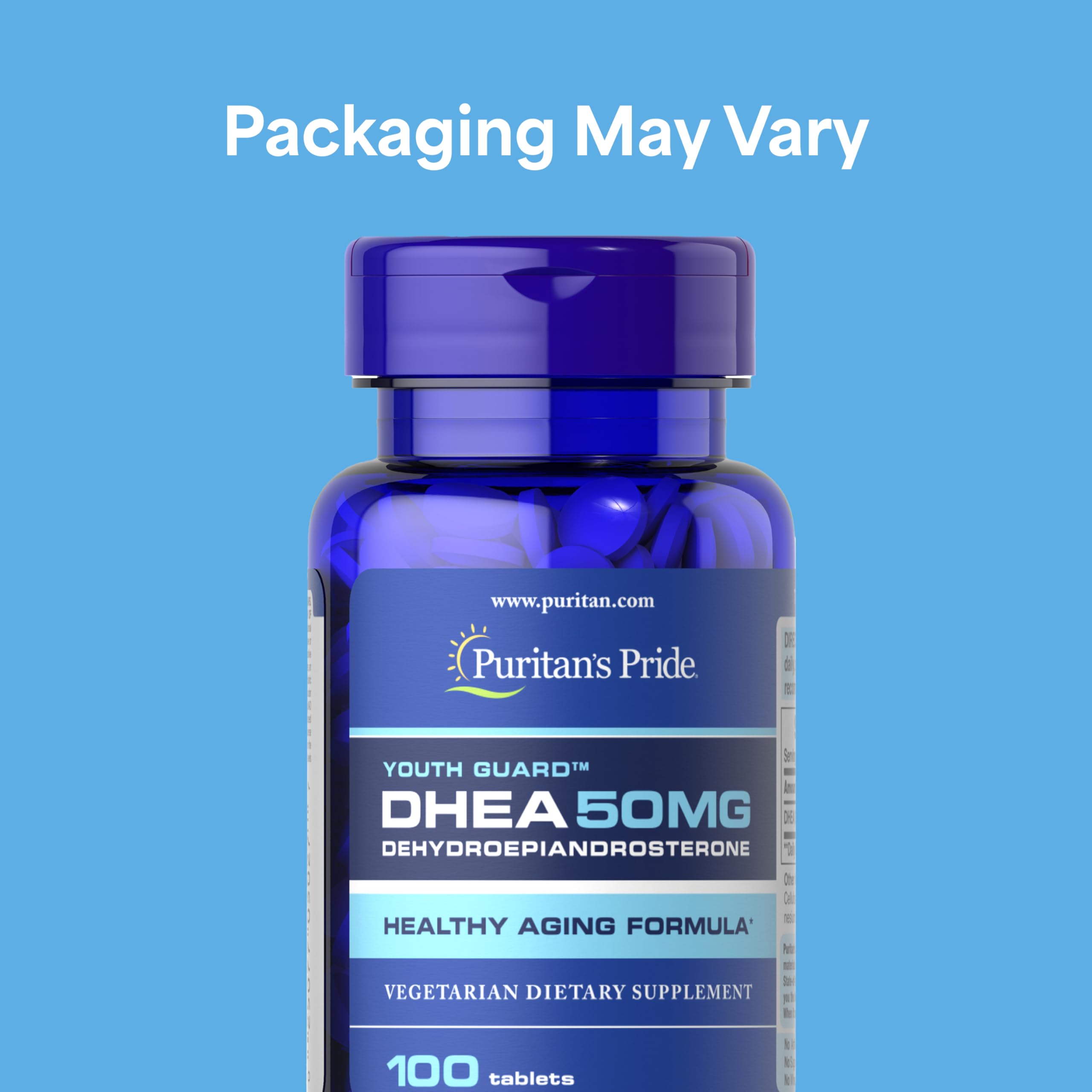 Puritan's Pride Youth Guard DHEA bottle showing a two-pack.