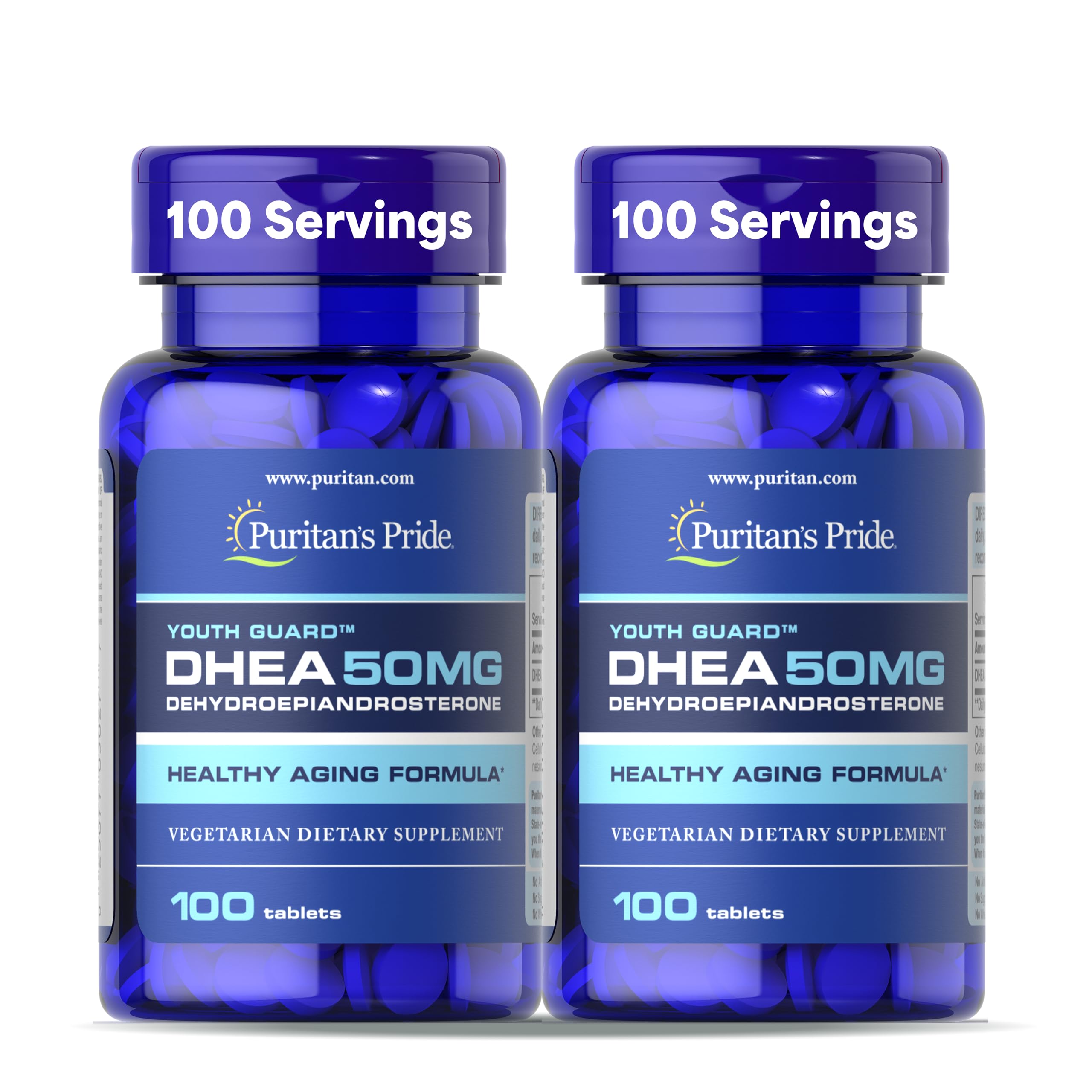 Puritan's Pride Youth Guard DHEA tablet for daily wellness.