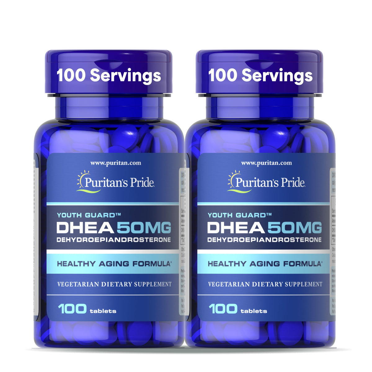 Puritan's Pride Youth Guard DHEA tablet for daily wellness.