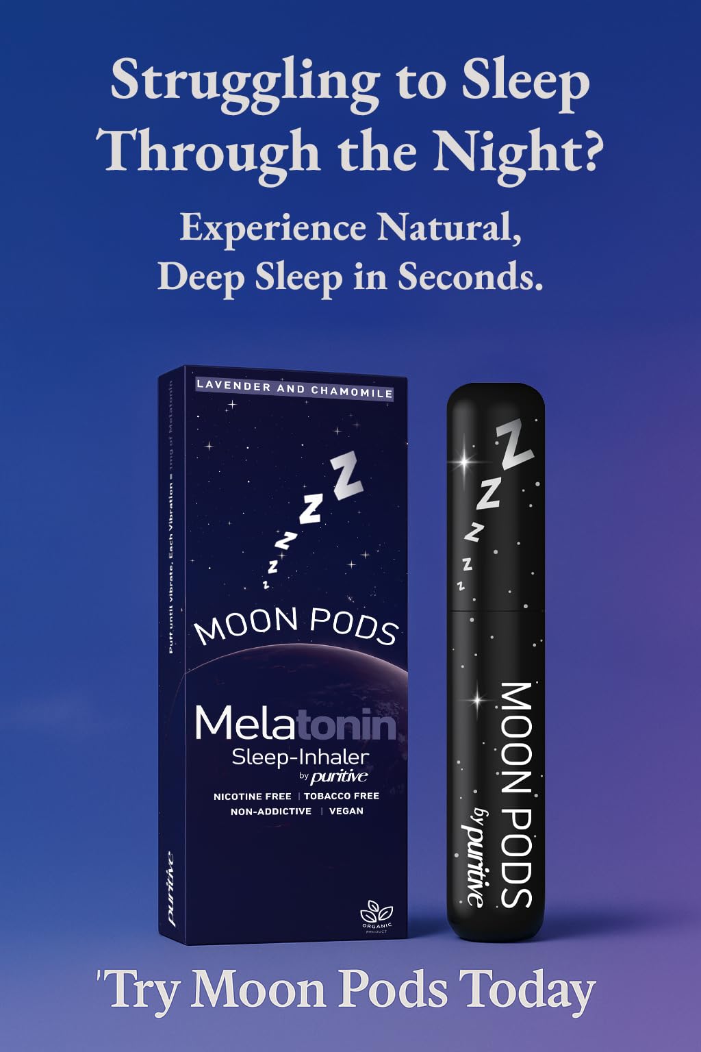 Puritive Melatonin Diffuser close-up-dose visualization highlights precise nightly dosage.