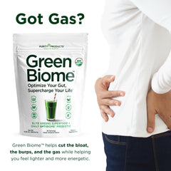 Purity Green Biome cGMP quality seal on packaging