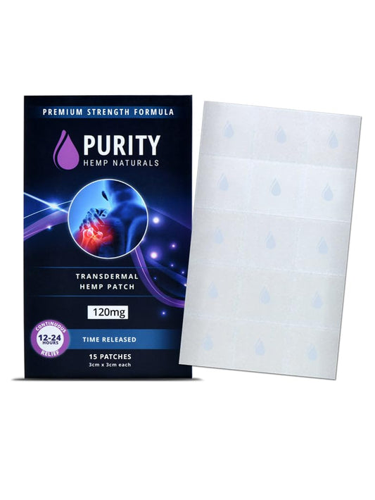 Purity Hemp Naturals body patch front view for discreet, long-lasting wear.