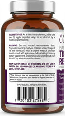 Purity Pledge logo on Purity Labs bottle signaling ingredient integrity