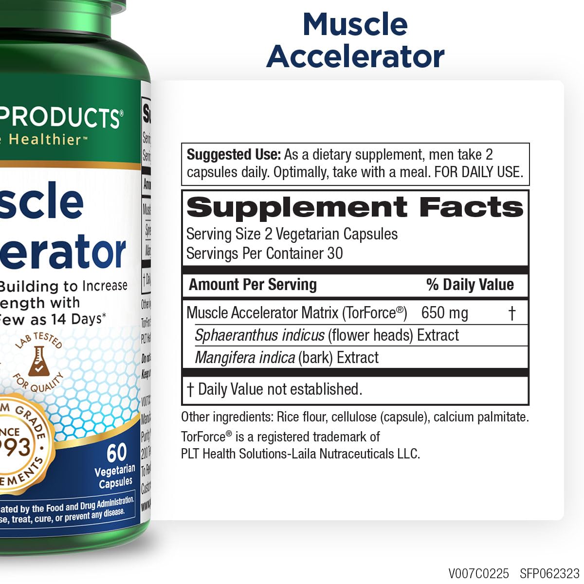 Purity Muscle Accelerator capsules closeup for easy daily use