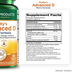Purity Products Advanced D Men’s Formula capsules with cofactors for daily wellness.
